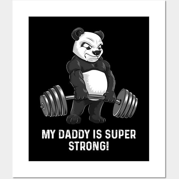 Panda deadlift SHIRT Bodybuilder super strong Powerlifter Wall Art by ELFEINHALB